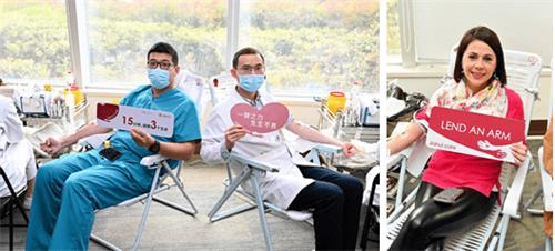 上海一医疗机构开展无偿献血活动 超过30名外籍友人参与