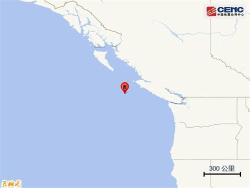 加拿大温哥华岛附近海域4月13日发生6.1级地震