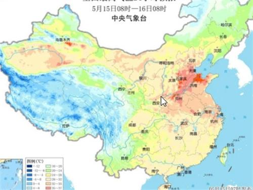 我国迎来首轮高温天气，北方超过35℃，江南等地降雨再度加强