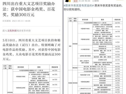 原来华表奖是有奖金的 地方奖励政策 并非华表奖本身