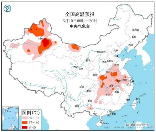 全国高温降水天气预报：黄淮江汉地区温度回落，华南雨势持续