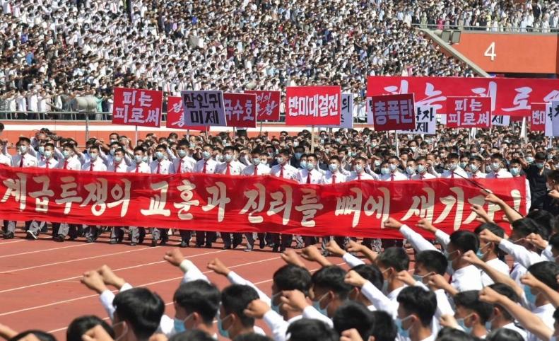 保卫祖国的决心：朝鲜平壤举行规模盛大的反美群众集会
