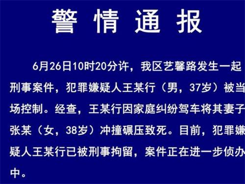 男子碾死妻子因遭家暴 女方弟弟回应事发前已提出离婚