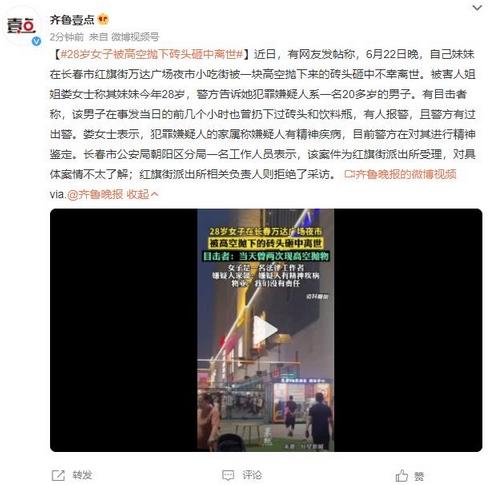 女子夜市被砖头砸中离世，目击者爆料：几个小时前也曾扔过砖头