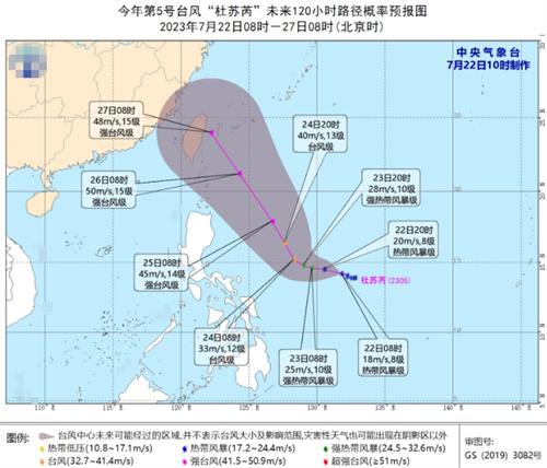 台风“杜苏芮”向我国东南沿海靠近，需密切关注预警信号