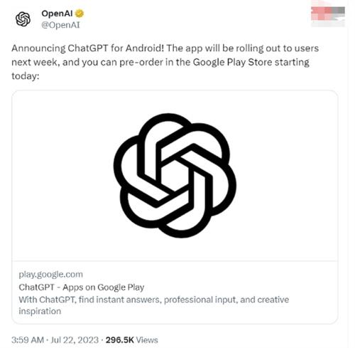 ChatGPT官方宣布即将推出安卓版本，预注册已开放！