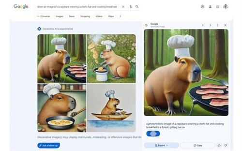 谷歌 AI 功能升级 用户可以根据文本提示创建图片
