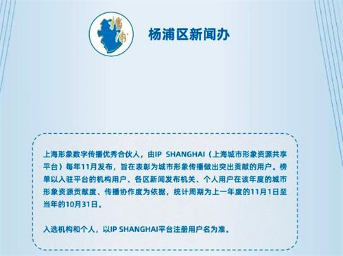 媒体：“上海形象数字传播优秀合伙人”公布