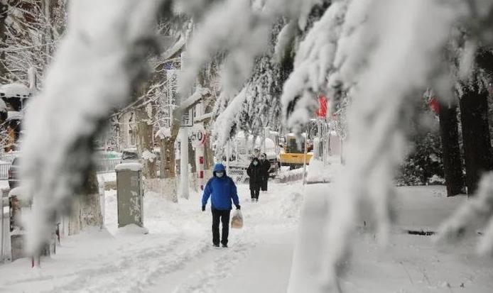 寒潮来袭，冷流雪肆虐烟台威海，如北极科考一般的冰雪景观！